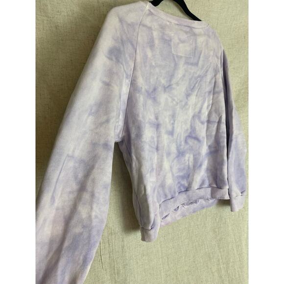 Nili Lotan Classic Crewneck Sweatshirt Light Lavender Tie Dye Size M - Picture 5 of 12